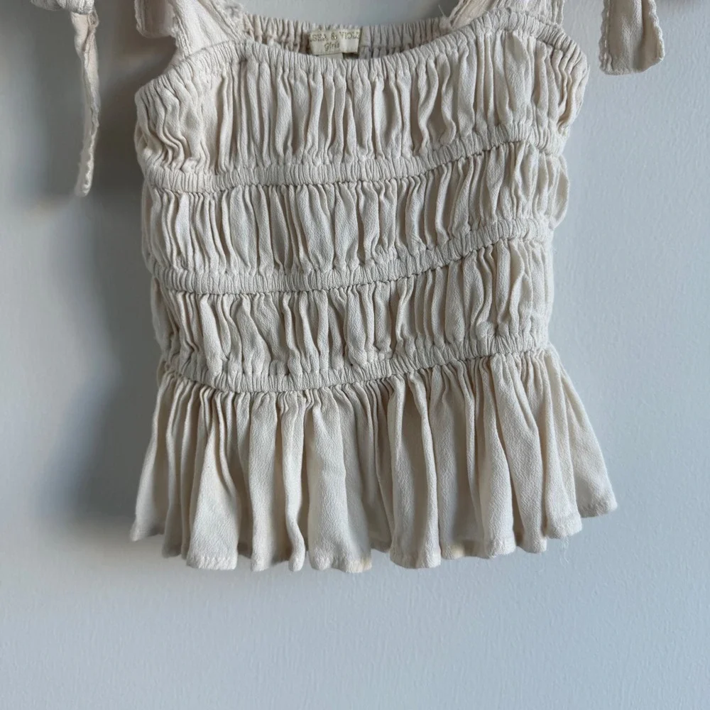Chelsea and Violet Girls Ruched Tie Strap Tank Size 4‎
